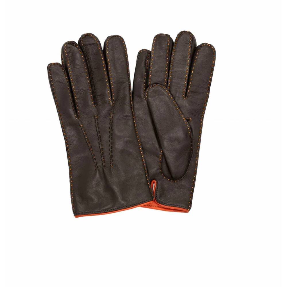 NEW MARTIN DINGMAN unisex italian leather glove in walnut